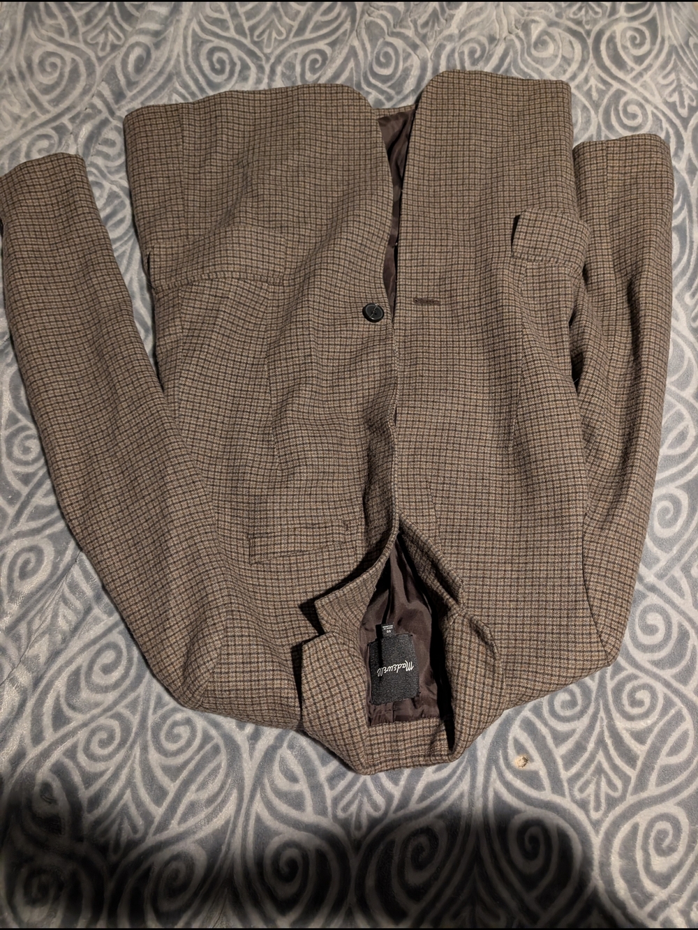 Madewell Brown Checked Women's Blazer